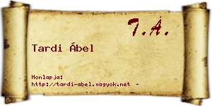 Tardi Ábel névjegykártya